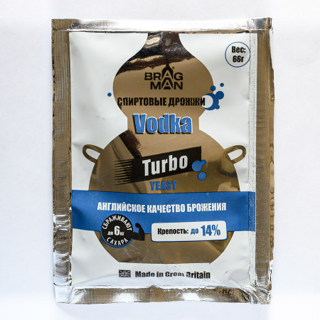 Turbo yeast alcohol BragMan "Vodka TURBO" (66 gr) в Архангельске