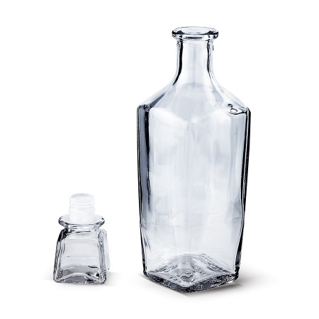 Бутылка (штоф) "Элегант" стеклянная 0,5 литра с пробкой  в Архангельске