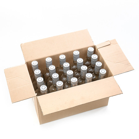 20 бутылок "Фляжка" 0,5 л с пробками гуала в коробке в Архангельске